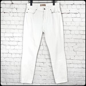 7 FOR ALL MANKIND Luxe Vintage White Josefina Boyfriend Nautical Crop Jeans 26